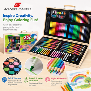 Set Artistico Deluxe in Legno AP Pack, Kit per Disegno e Pittura, Confezione Regalo Creativa per Adulti - Product Image 5