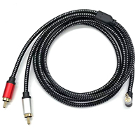 Câble audio 3.5mm vers 2RCA Câble stéréo 3.5mm AUX vers 2RCA Câble casque Audiophiles pour haut-parleur récepteur stéréo