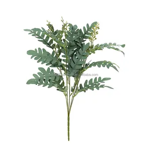 D111新しいデザイン緑のソフォラの葉ジャポニカの葉シンプルなシルクの装飾的な花高品質の造花の葉