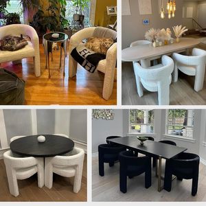 Sedia da Pranzo Moderna Stile Sherpa, Imbottita in Ecopelliccia, <span class=keywords><strong>per</strong></span> <span class=keywords><strong>Cucina</strong></span>, <span class=keywords><strong>Soggiorno</strong></span> o Reception, Colore Bianco - Product Image 3