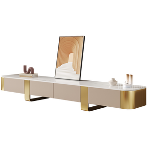 <span class=keywords><strong>Meuble</strong></span> <span class=keywords><strong>TV</strong></span> moderne de luxe léger italien, <span class=keywords><strong>meuble</strong></span> <span class=keywords><strong>TV</strong></span> de salon avec plateau rond en pierre, design créatif pour un usage domestique - Product Image 4