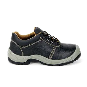 OEM sepatu Keamanan pria, Model klasik timbul kulit asli baja jari kaki gaya industri