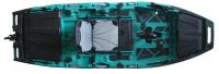 Kayak de pêche et de randonnée en eau vive VK 1 personne, système de propulsion à pédales, moteur détachable, matériau HDPE, écologique, durable