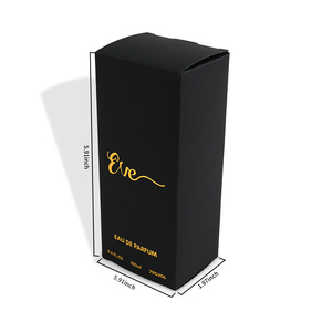 Tùy chỉnh 100ml Chất lượng cao hương thơm màu đen mockup hộp giấy chai nước hoa hộp với chèn - Product Image 1