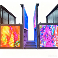 Canbest Açık Hava Kamyonet Led Ekran Tam Renkli Su Geçirmez Mobil Billboard Led Ekran Paneli 3 Taraflı Van Reklam Led Ekranı
