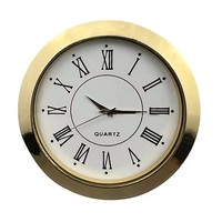 Mini horloge insérer mouvement à Quartz 55MM tête d'horloge ronde accessoires incrustés artisanat montre tête horloges
