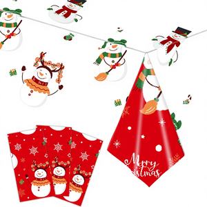 Nappe en <span class=keywords><strong>papier</strong></span> jetable pour Noël, bonhomme <span class=keywords><strong>de</strong></span> neige, <span class=keywords><strong>anniversaire</strong></span>, fête, décoration <span class=keywords><strong>de</strong></span> fête, accessoires <span class=keywords><strong>de</strong></span> décoration, multicolores - Product Image 1