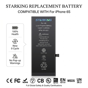 <span class=keywords><strong>Batterie</strong></span> de haute qualité pour <span class=keywords><strong>iPhone</strong></span> 6 <span class=keywords><strong>6S</strong></span> 7 8 <span class=keywords><strong>Plus</strong></span> X XS 11 12 Certifiée CE FCC RoHS Fabricant Service OEM Capacité de livraison rapide - Product Image 2