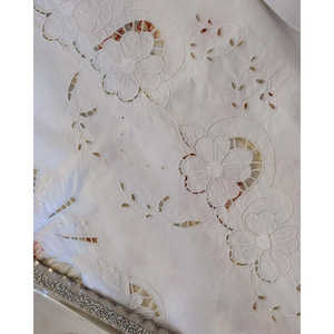 Reana <b>French</b> White Linen King Size <b>Double</b> <b>Bed</b> Sheet with 4 Pillowcases 300TC Simple Style 6-Piece Set for Bedroom - Product Image 3