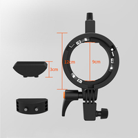 Support de lampe flash de type S pour photographie, monture Bowens, adaptateur de flash à dégagement rapide pour Speedlite, Snoot, Softbox