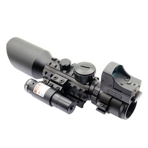 3-10x42 من سبائك الألومنيوم تلسكوبية OEM مقاومة للماء مطفي أسود مطفي للصيد مع رؤية ليزر للبيع بالجملة - Product Image 4