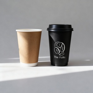 Gobelet à café jetable compostable personnalisé Sunshine 20 oz 600 ml en papier kraft à double paroi - Product Image 6