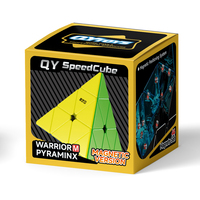 Cube Pyraminx magnétique coloré sans autocollants QiYi Promotional Eco ABS pour enfants