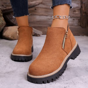 <span class=keywords><strong>Botas</strong></span> de Mujer en Stock, Estilo con Cierre Lateral, <span class=keywords><strong>Botas</strong></span> Cortas Nuevas, Talla Grande, Punta Redonda, Venta al Por Mayor - Product Image 3