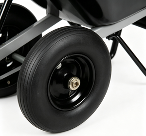120 L 2-<b>Wheel</b> Wheelbarrow Manual Garden Cart Heavy Duty Farm Hand Cart Max Load 600 Lbs 16 in <b>Wheel</b> - Product Image 2