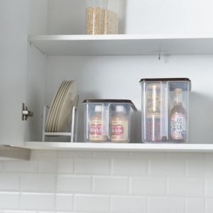 Wholesale transparent kitchen storage boxes clear plastic organizer pantry organizer plastic storage bins