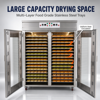 Industriële fruit- en groentedroger met hoge capaciteit, 30 trays, voor mango, appel, kruiden, chilipeper en -vlokken