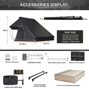 Tente de toit rigide avec un habitat chaleureux où que vous ayez la chance d'aller, tente de toit pour voiture ou camion, tente de toit pour le camping - Product Image 6