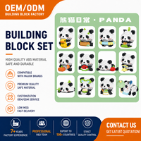 Lele Brothers W1508 Panda Modèle Décoration Assemblage DIY Jouet Éducatif ABS Plastique Micro-Diamant Petites Particules Blocs de Construction