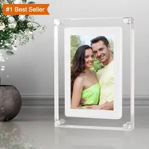Jumon Acrylic Digital Photo Frame 5 Inch 1000mAh IPS Screen 2G Memory Volume button Speaker Type C Cut Gift