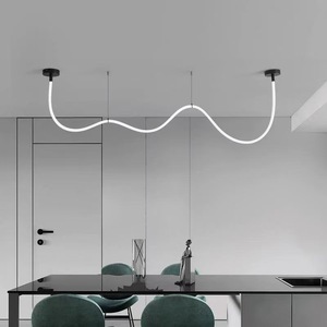 Suspension minimaliste pour maisons-témoin, salles d'exposition, zones de réception et salons – <span class=keywords><strong>Lustre</strong></span> loft pour plafonds hauts - Product Image 1
