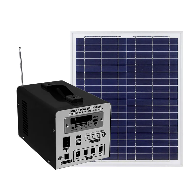 Портативная электростанция для использования на открытом воздухе DC USB мобильный источник питания 128Wh 256Wh солнечный генератор высокой мощности система хранения энергии с радио