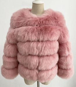 Nuovo Design inverno moda donna calda <span class=keywords><strong>cappotto</strong></span> di pelliccia sintetica personalizzato signore corte giacche di pelliccia artificiale - Product Image 5