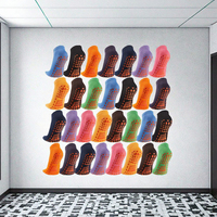 Chaussettes de sport personnalisées antidérapantes pour trampoline, yoga, course à pied, pour adultes et enfants, avec motifs numériques