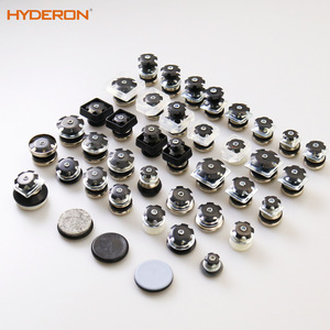 Hyderon Round Tube Micro Adjusting Foot Spring Loaded Black Bottom Furniture Connector <b>Leveling</b> Foot - Product Image 3