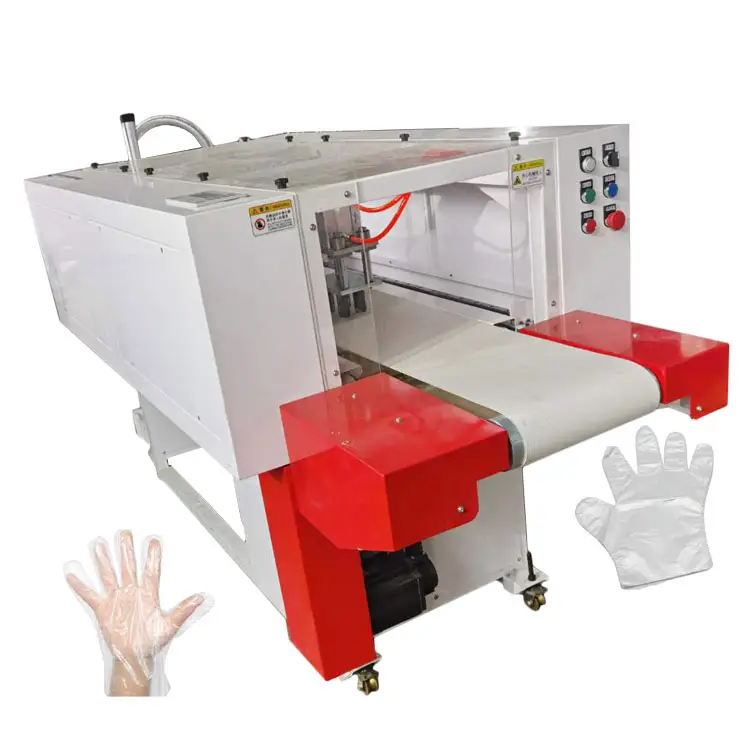 Цена производителя, полностью автоматизированная одноразовая машина для изготовления перчаток из прозрачного полиэтилена и полипластика с режущей машиной