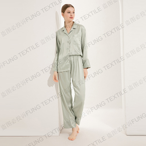 Fung 6001 - Albornoces Largos de Satén de Lujo al por Mayor, 2 Piezas, Tallas Grandes, Lisos, Ropa de Dormir, Trajes de Noche para Damas de Honor - Product Image 2