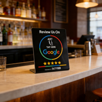 Plaque NFC horizontale pour avis Google, designs personnalisés, outil de notation d'entreprise, support RFID