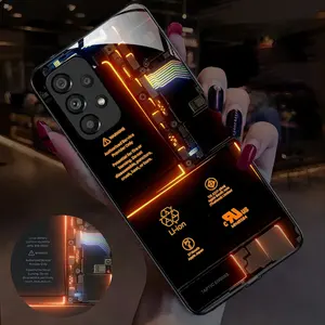 BANGLASS casing ponsel lampu kilat panggilan masuk Anime diaktifkan suara bercahaya untuk Samsung Galaxy S23 Plus S24 Ultra perlindungan seluler
