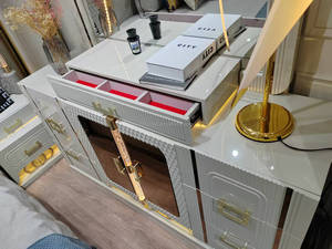 Sang trọng Hoàng Gia Vua Kích thước tủ quần áo phòng ngủ bộ chất lượng tốt đồ nội thất phòng ngủ Bộ Hoàng Gia đồ nội thất phòng ngủ Bộ - Product Image 5