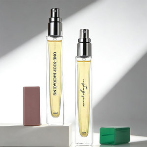 Flacon de parfum carré plat en verre vintage de 10 ml avec bouchon coloré, logo personnalisé imprimé sur écran et emballage en boîte <span class=keywords><strong>Anad</strong></span> à fond épais - Product Image 5