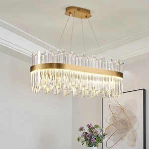 Lustres modernes de luxe en cristal K9, cristal inoxydable, décoration d'intérieur, hôtel, luminaire suspendu <span class=keywords><strong>doré</strong></span> - Product Image 2