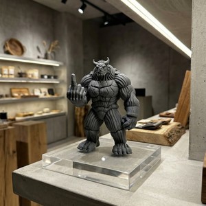 Figura <span class=keywords><strong>de</strong></span> Bestia Demoníaca Musculosa en 3D, Textura Rayada PLA, Escultura <span class=keywords><strong>de</strong></span> Criatura Fantástica, Decoración para el Hogar u Oficina, Adorno Impresionante - Product Image 1