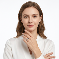 925 sterling zilveren ring met enkele steen in hartvorm, mooie mode-sieraden voor dames voor bruiloften, Valentijnsdag en verjaardagen