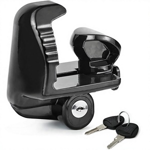 Verrou <span class=keywords><strong>de</strong></span> remorque universel avec clés, compatible avec les coupleurs universels pour bateaux/véhicules/remorques/camping-cars, en acier robuste - Product Image 1