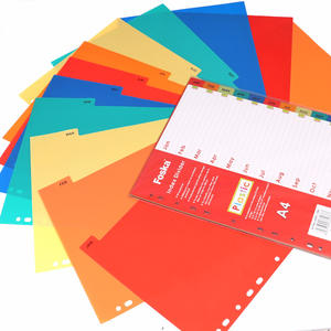 Fournisseurs <span class=keywords><strong>de</strong></span> papeterie Foska <span class=keywords><strong>Séparateur</strong></span> <span class=keywords><strong>de</strong></span> fichiers en gros Onglets transparents et colorés Diviseur d'insertion en PP pour reliure à anneaux - Product Image 6