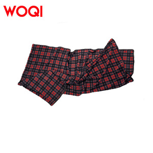 Sac de couchage en polaire Woqi à carreaux, style enveloppe, pour adulte, portable, en polaire rouge, pour voyages, camping, intérieur et extérieur - Product Image 5