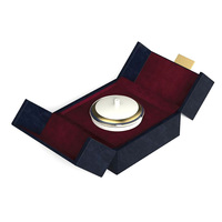 Boîte cadeau de thé chinois en cuir PU avec logo personnalisé, emballage de luxe, étui de rangement, doublure en velours, feuille d'or, ensemble de thé en feuilles