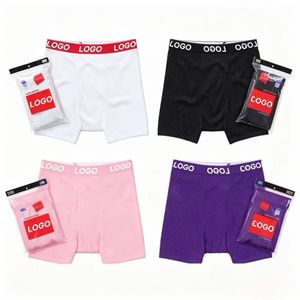 American-style Long-length Mid-rise <strong>Boxer</strong> Briefs Plus-size Spider-themed Base Layer Loose-fit ODM Streetwear Underwear - Product Image 1