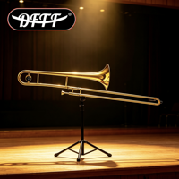Wholesale Factory Bb Trombone, Lacquered Gold Slide Brass Instrument for Music Store