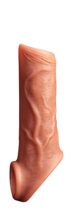 Manicotto a pene cavo vibrazione telecomando ispessimento e allungamento Silicone liquido forte terremoto approfondisce maschio realista - Product Image 2