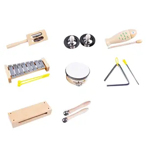 8pcs认证木琴玩具厂批发儿童木制音乐玩具木制乐器玩具套装