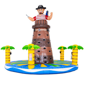 Mur d'<span class=keywords><strong>escalade</strong></span> gonflable commercial sur le thème des pirates pour la location événementielle et les parcs d'attractions - Product Image 1