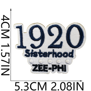 Texas Universiteit Studentenvereniging Geborduurd Ijzer-Op Twill Vilt Zpb Patch Grieks Symbool Logo Badge Delta Meisje Gebaar - Product Image 2