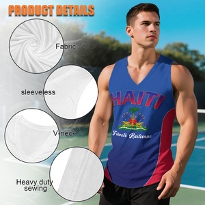 Maglia da Calcio Senza Maniche Traspirante per Tifosi della Federazione di Calcio di Haiti 2026WC - Let's Go Haiti - Product Image 5