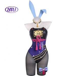 Disfraz de Conejita Sexy Kawaii de Kamisato Ayaka, Disfraz de Anime para Cosplay, Comic <span class=keywords><strong>Con</strong></span>, Fiesta de Disfraces - Product Image 5